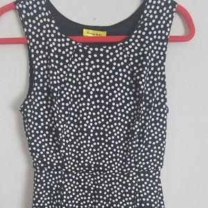 Yellow Star Dress Silky Lined Tailored